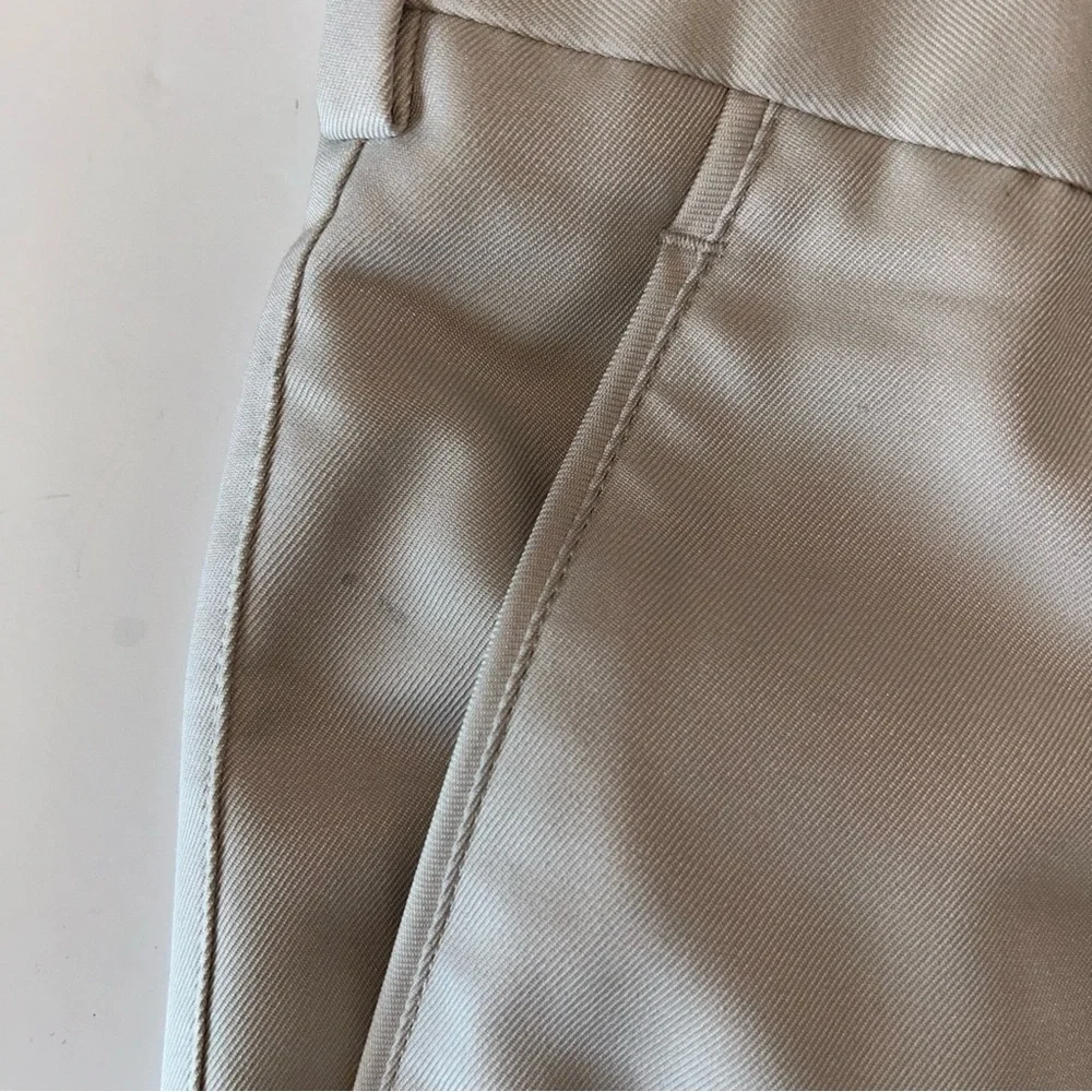 Nike Golf Pants FitDry mens pleated cream polyester golf pants‎ size 35x32
